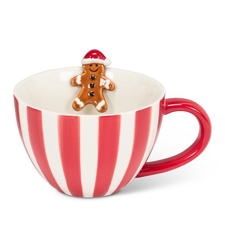 Gingerbread Man Wide Stripes Mug