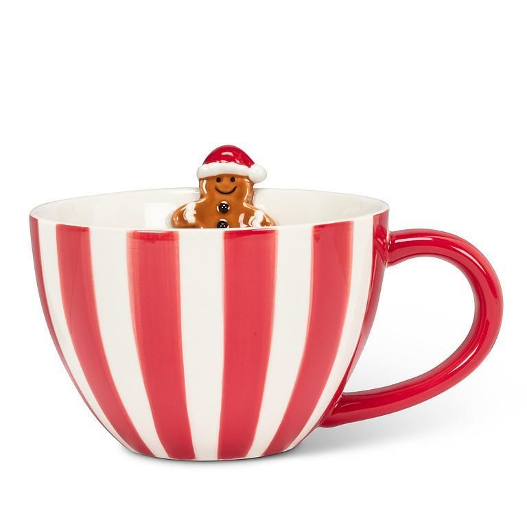 Gingerbread Man Wide Stripes Mug