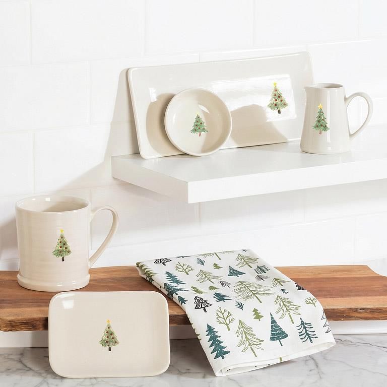Christmas Tree on Large Rectangle Plate