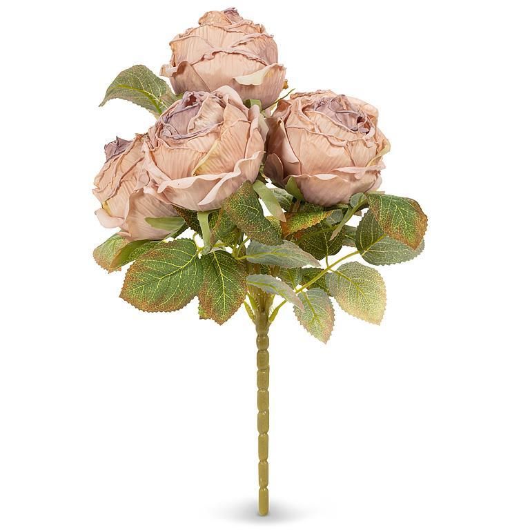 5 Bloom Antique Rose Bouquet - Heirloom Blush