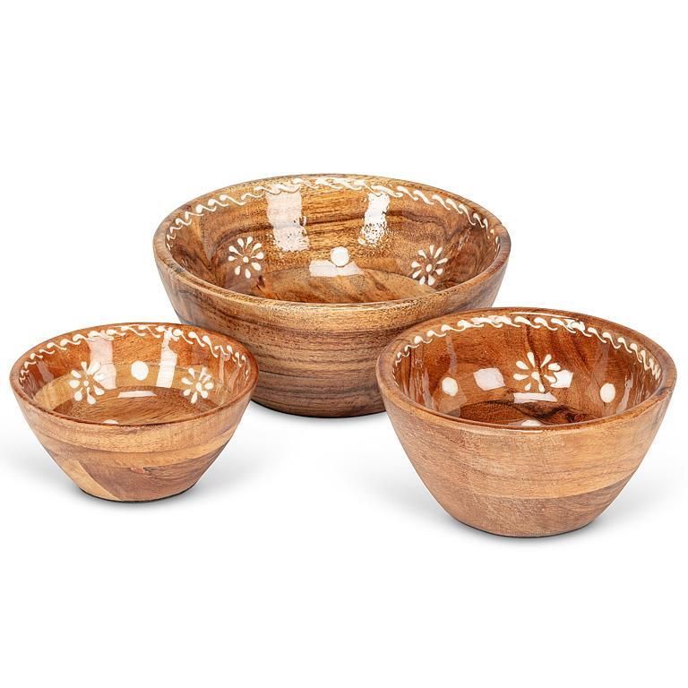 Bowl with Dot &amp; Flower Assorted
