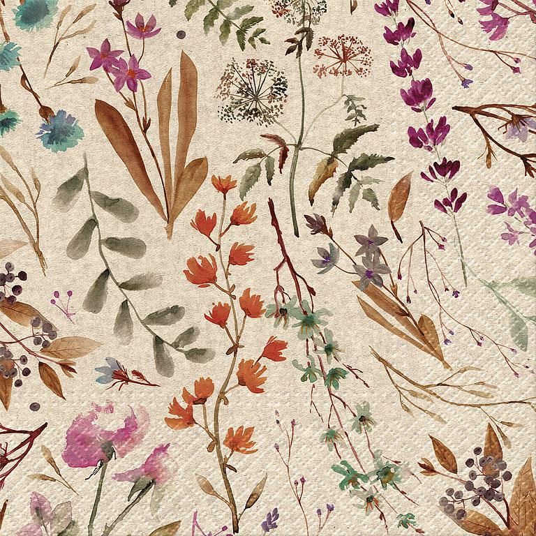 Dried Floral Bouquet Napkins