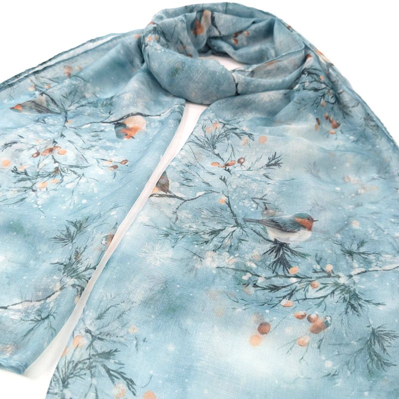 Snowy Robin Scarf