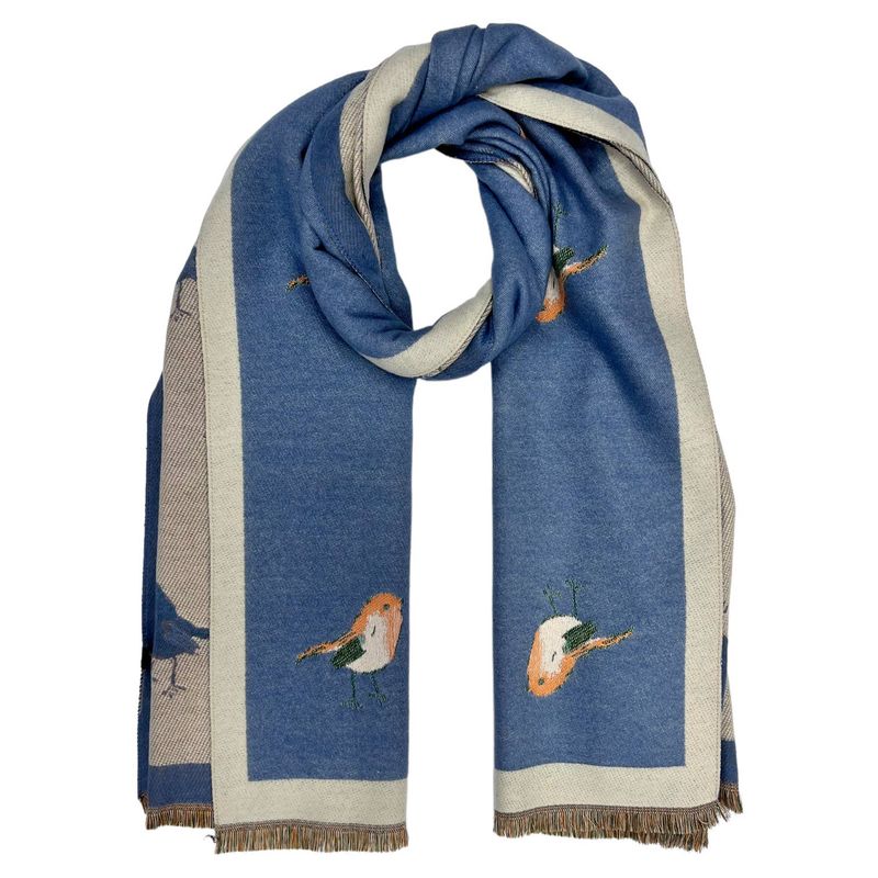 Robin Reversible Scarf Woven Print