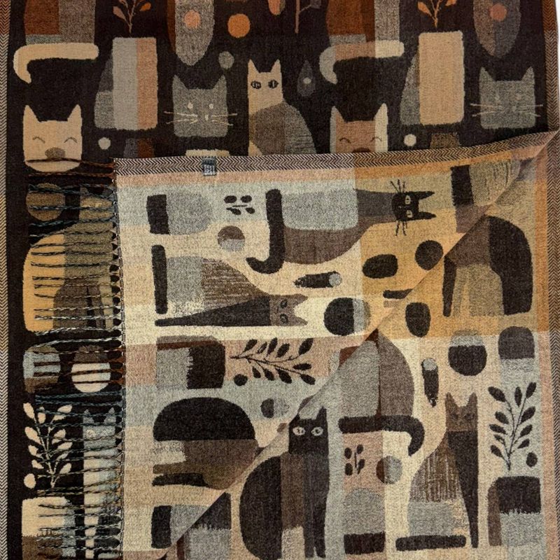Scarf Cat Pattern With Tassel