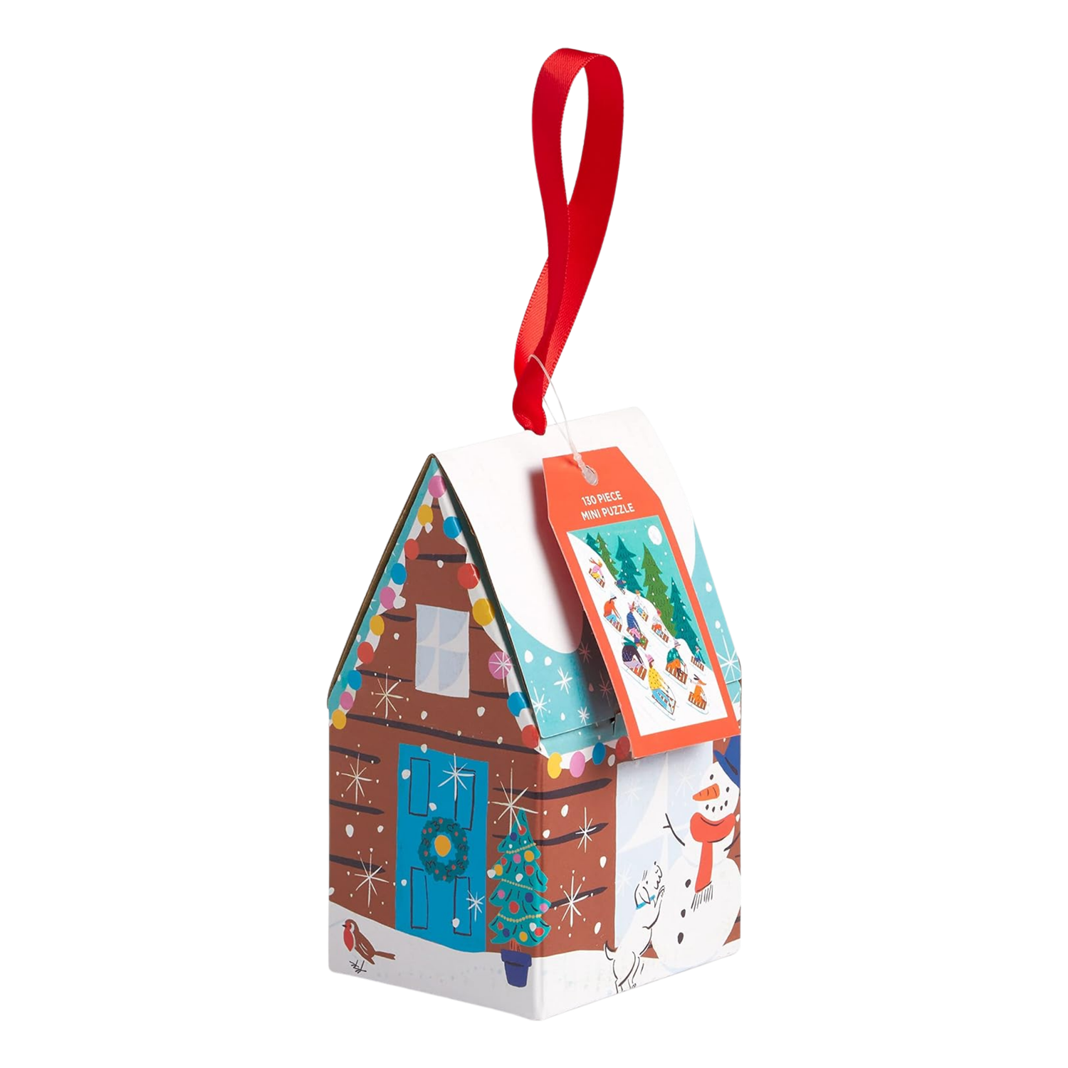 Winter Sledding 130 Piece Puzzle Ornament