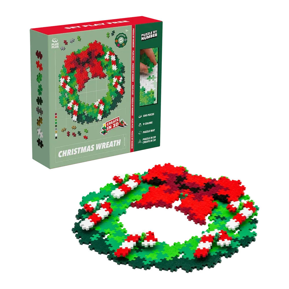 Plus Plus Christmas Wreath Puzzle 500pc