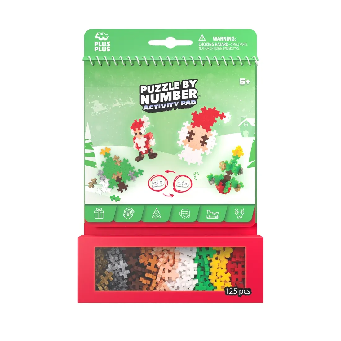 Plus Plus Christmas Puzzle by Number