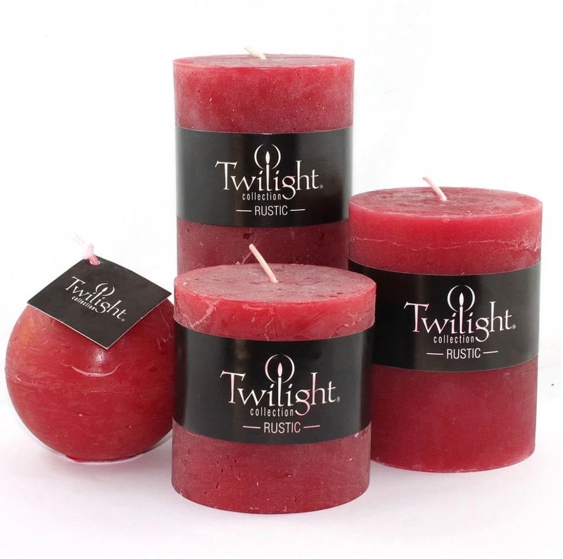 Rustic Pillar Candles Assorted Colour