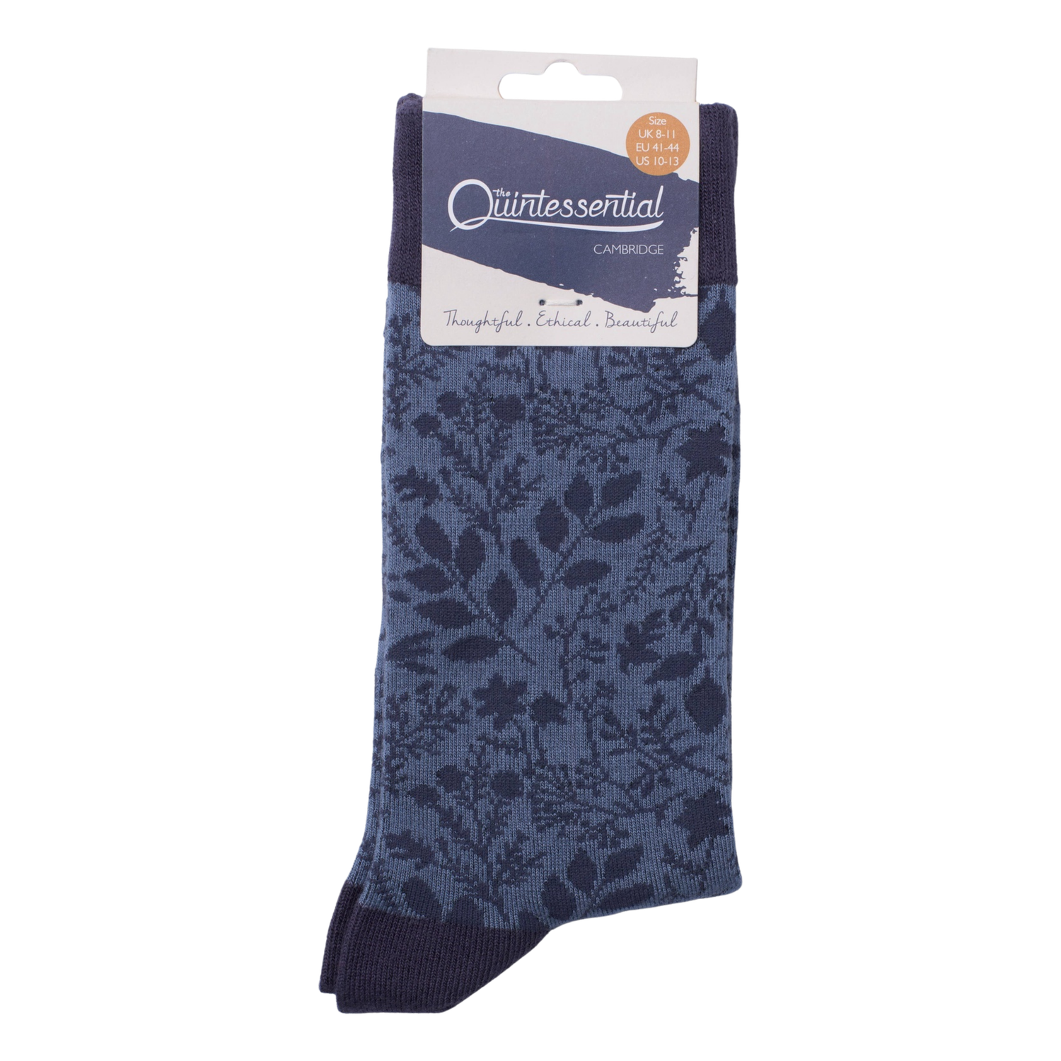 The Quintessential Cambridge Men's Socks Woodland Blue