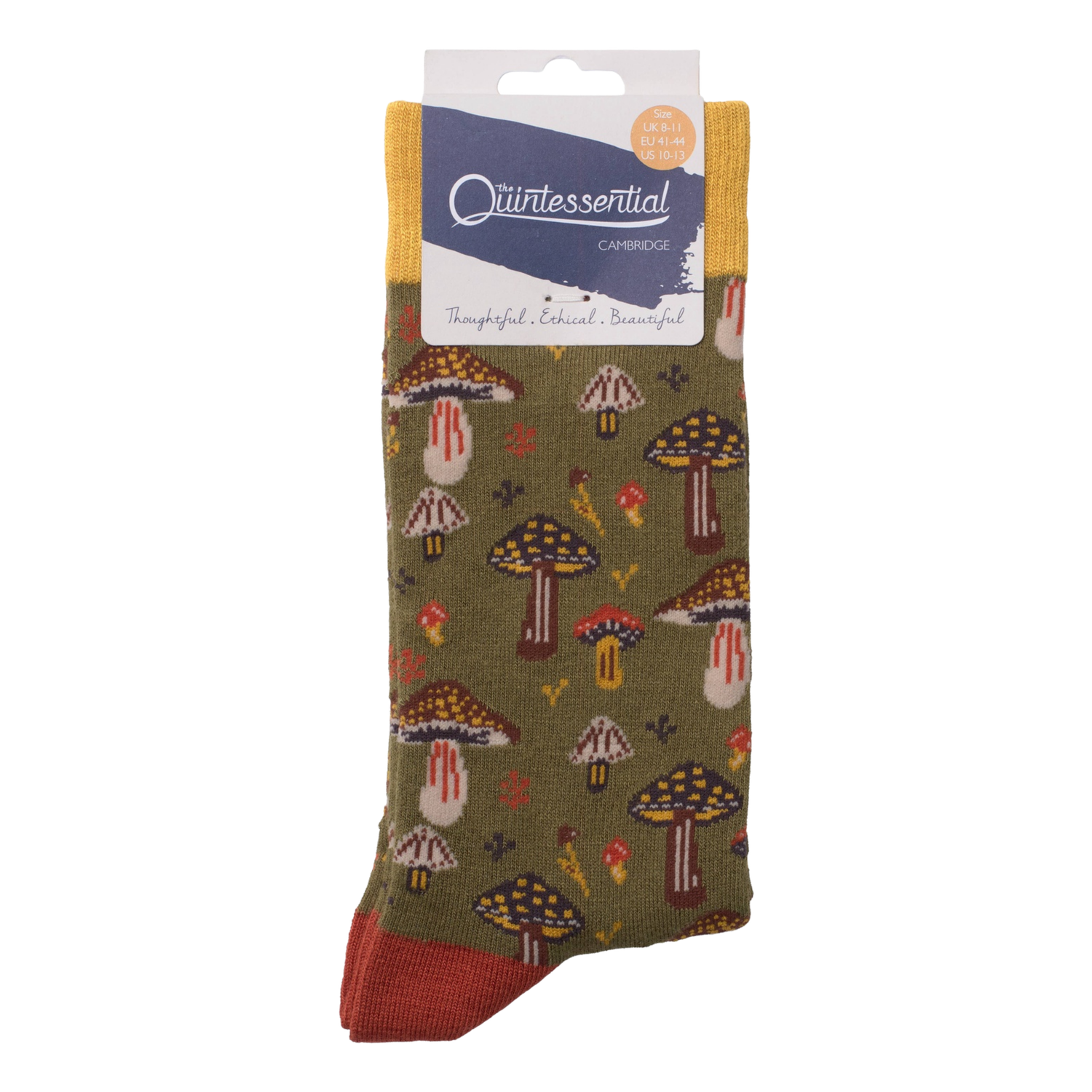 The Quintessential Cambridge Men's Socks Fungi Green