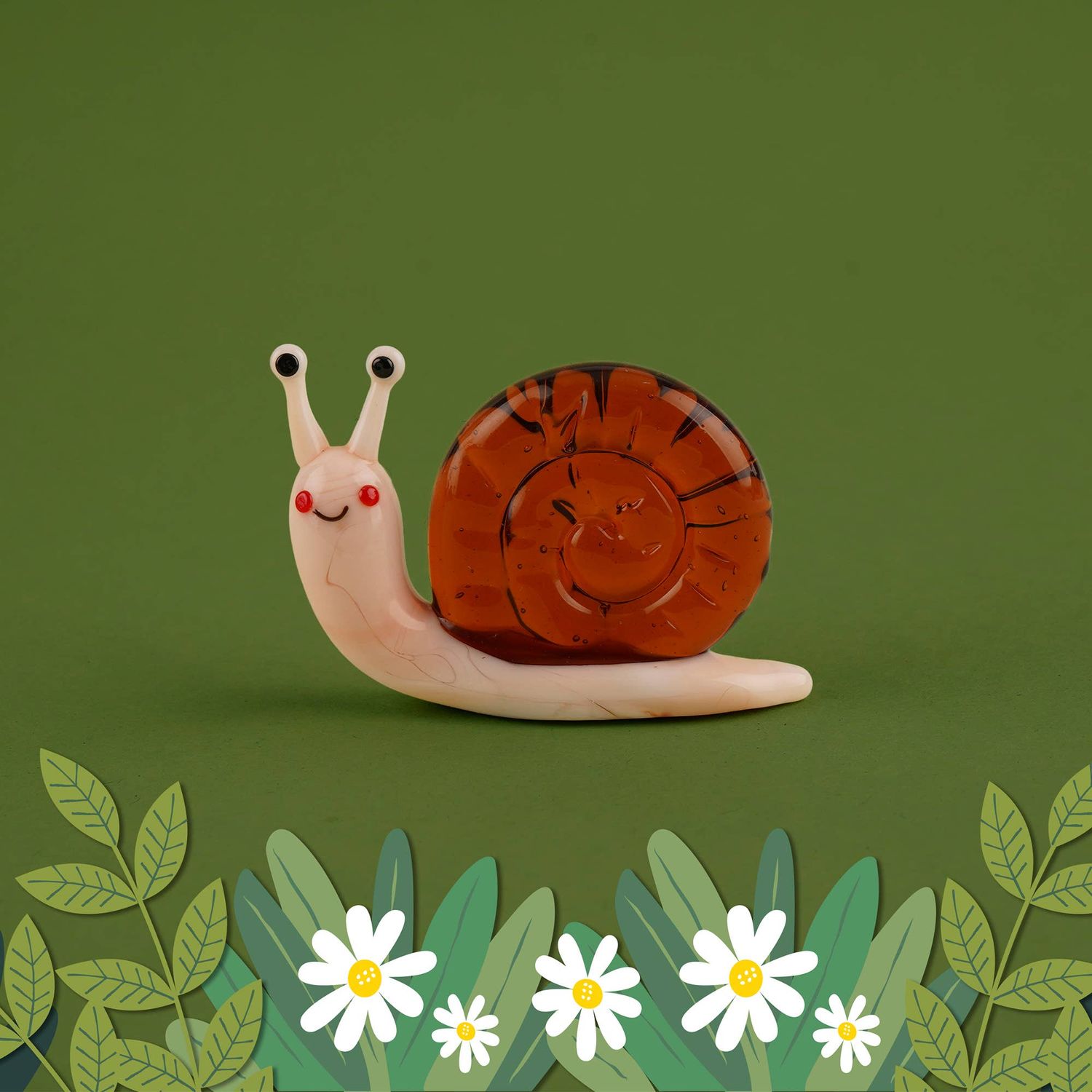 Artisan Glass Snail In Gift Box