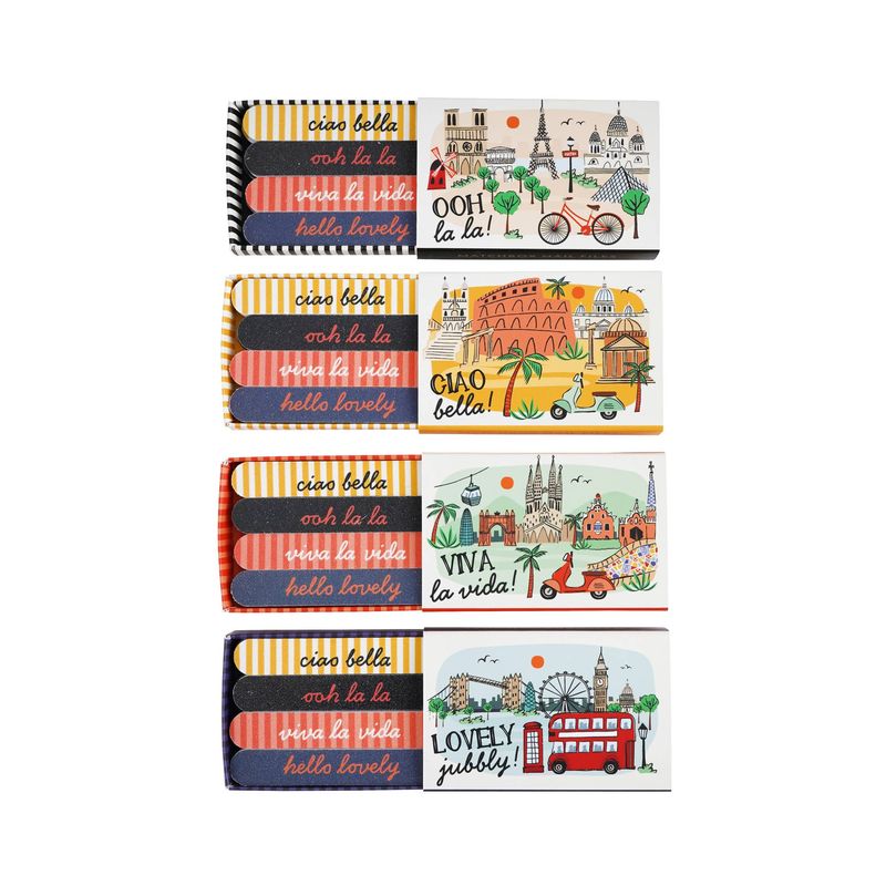 Bon Voyage Matchbox Nail Files Assorted