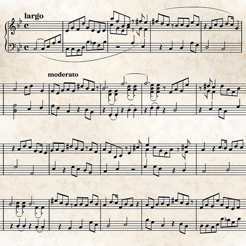 Cocktail Napkin - Sheet Music
