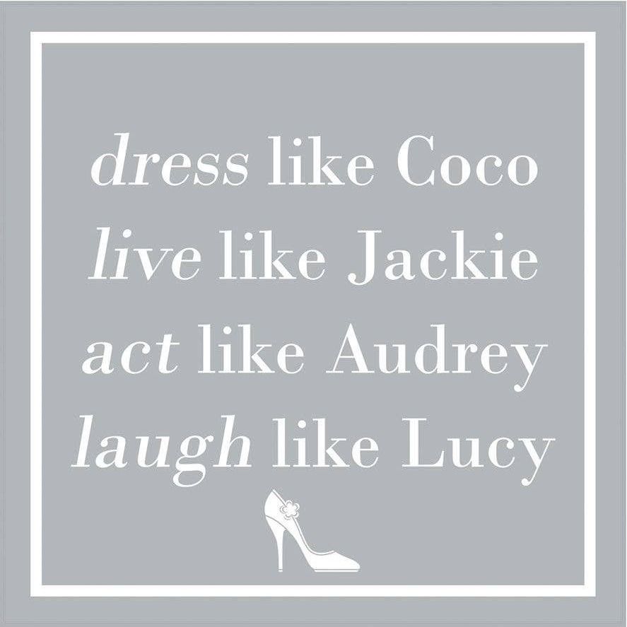 Cocktail Napkin - Dress like Coco Silver