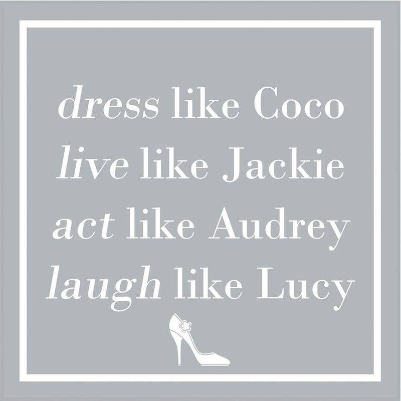 Cocktail Napkin - Dress like Coco Silver