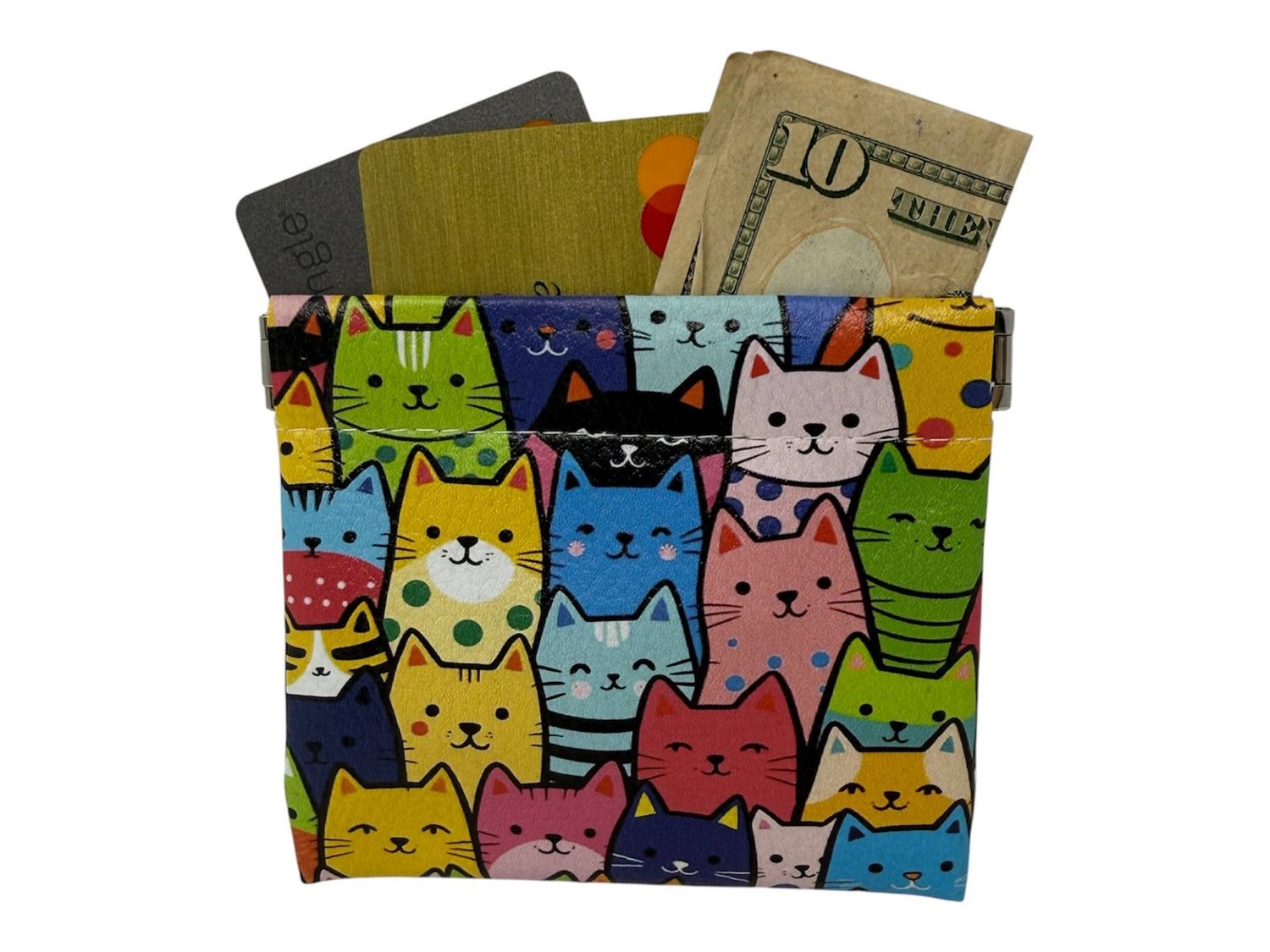 Cat Faux Leather Wallet Coin Purse