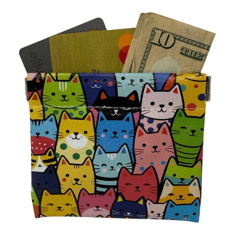 Cat Faux Leather Wallet Coin Purse