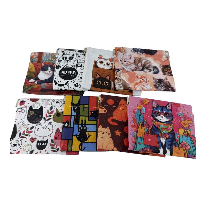 Cat Faux Leather Wallet Coin Purse