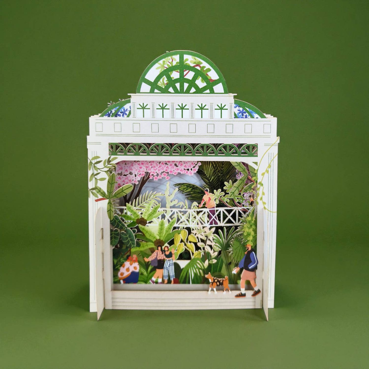 Miniature World pop up card  - Botanic garden