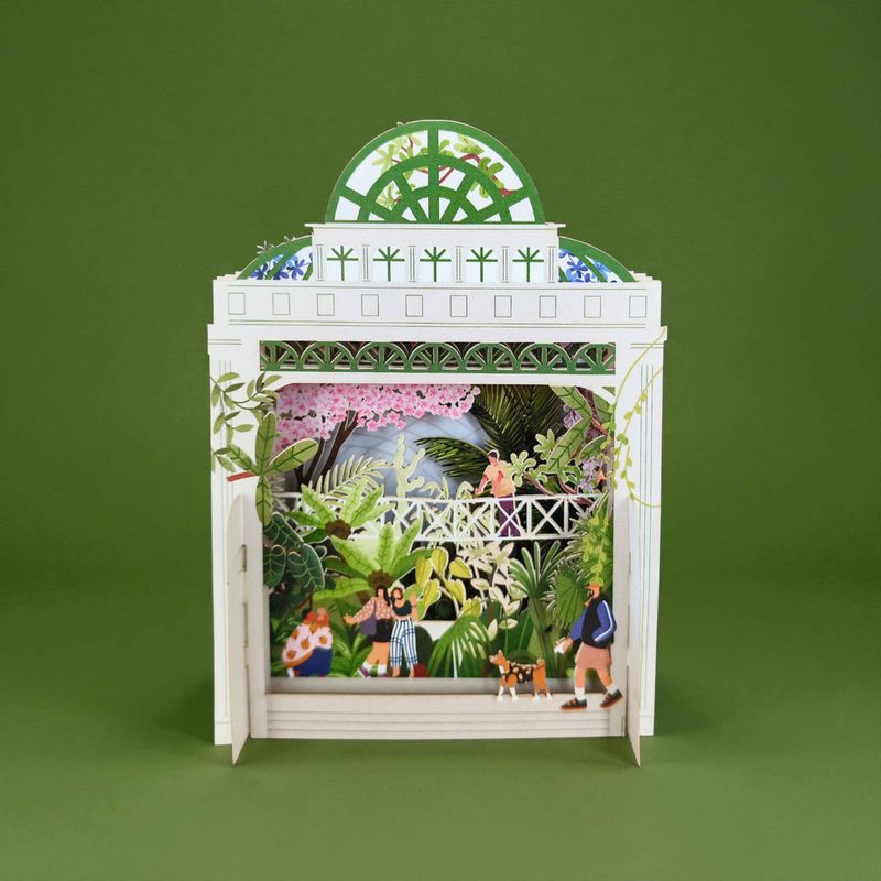 Miniature World Pop Up Card  - Botanic Garden