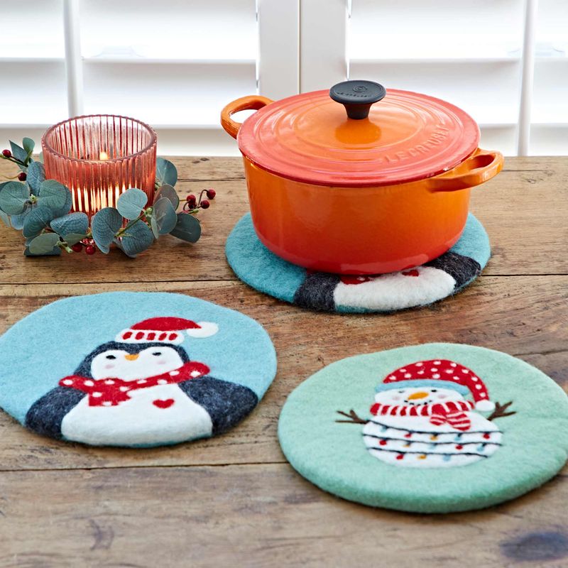 Felt Snowman Trivet