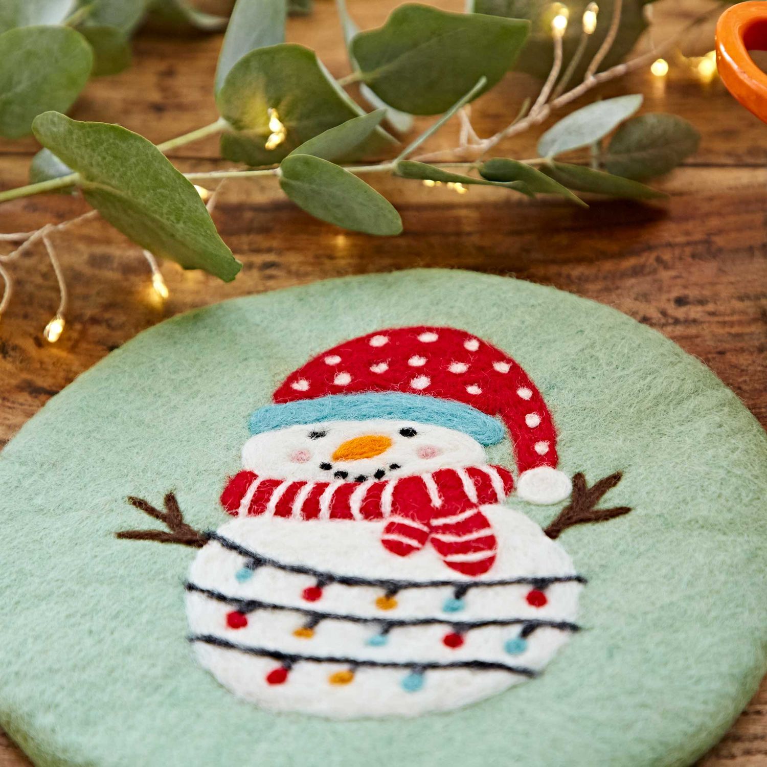 Felt Snowman Trivet, Theme: Snowman