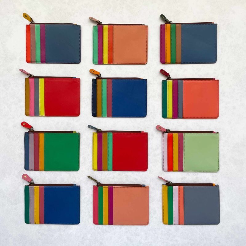 Kanga Recycled Leather Card Purse Assorted Patterns
