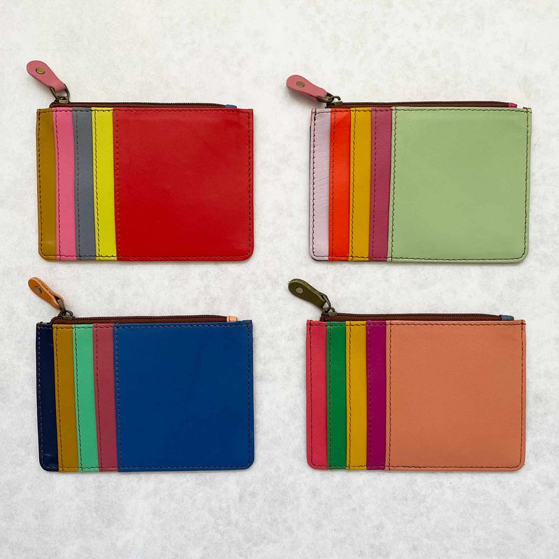 Kanga Recycled Leather Card Purse Assorted Patterns