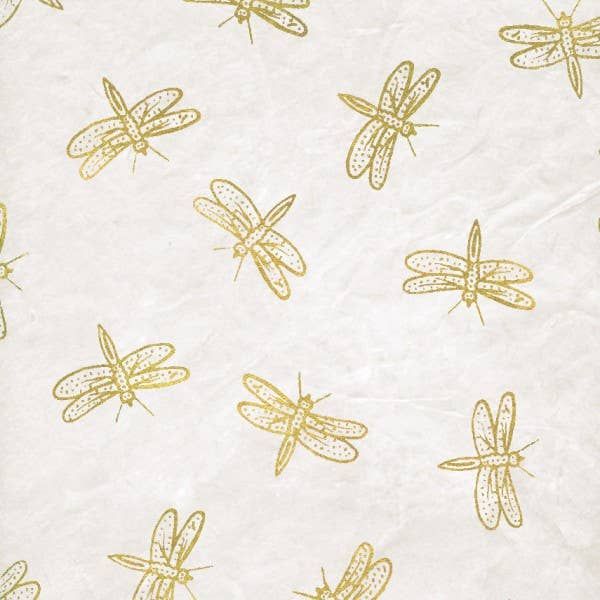 Dragonfly Lokta Paper Gift Wrap Sheet