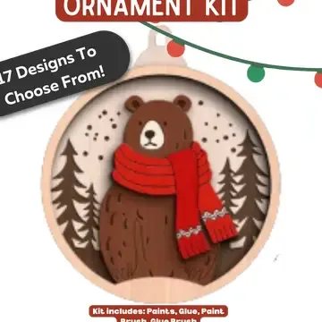 The Craft Witch DIY Winter Wonderland Ornament, ANIMALS: Bear