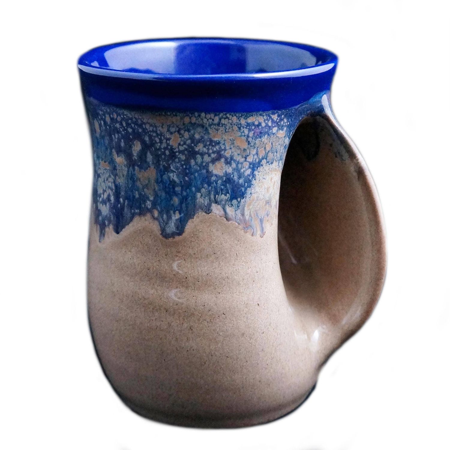 The Original Handwarmer Mug, Color: Cobalt Canyon, Style: Right Hand