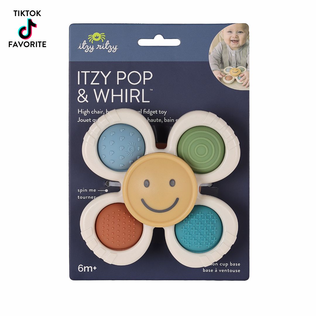 Itzy Pop &amp; Whirl™ - Fidget Spinner Travel &amp; Bath Toy, Color: Smile