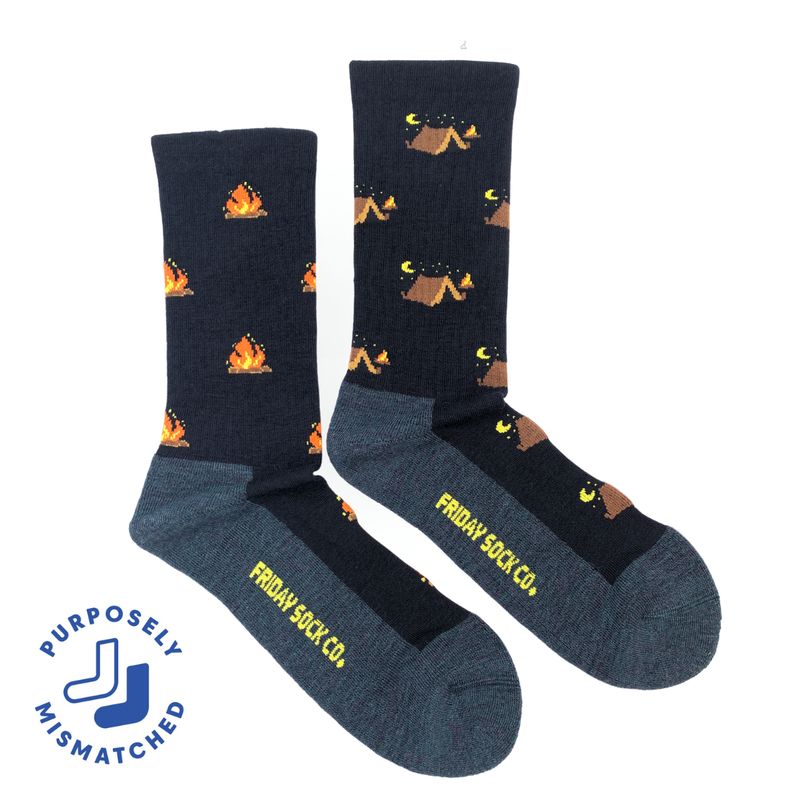Men's Camping at Night Merino Wool Socks