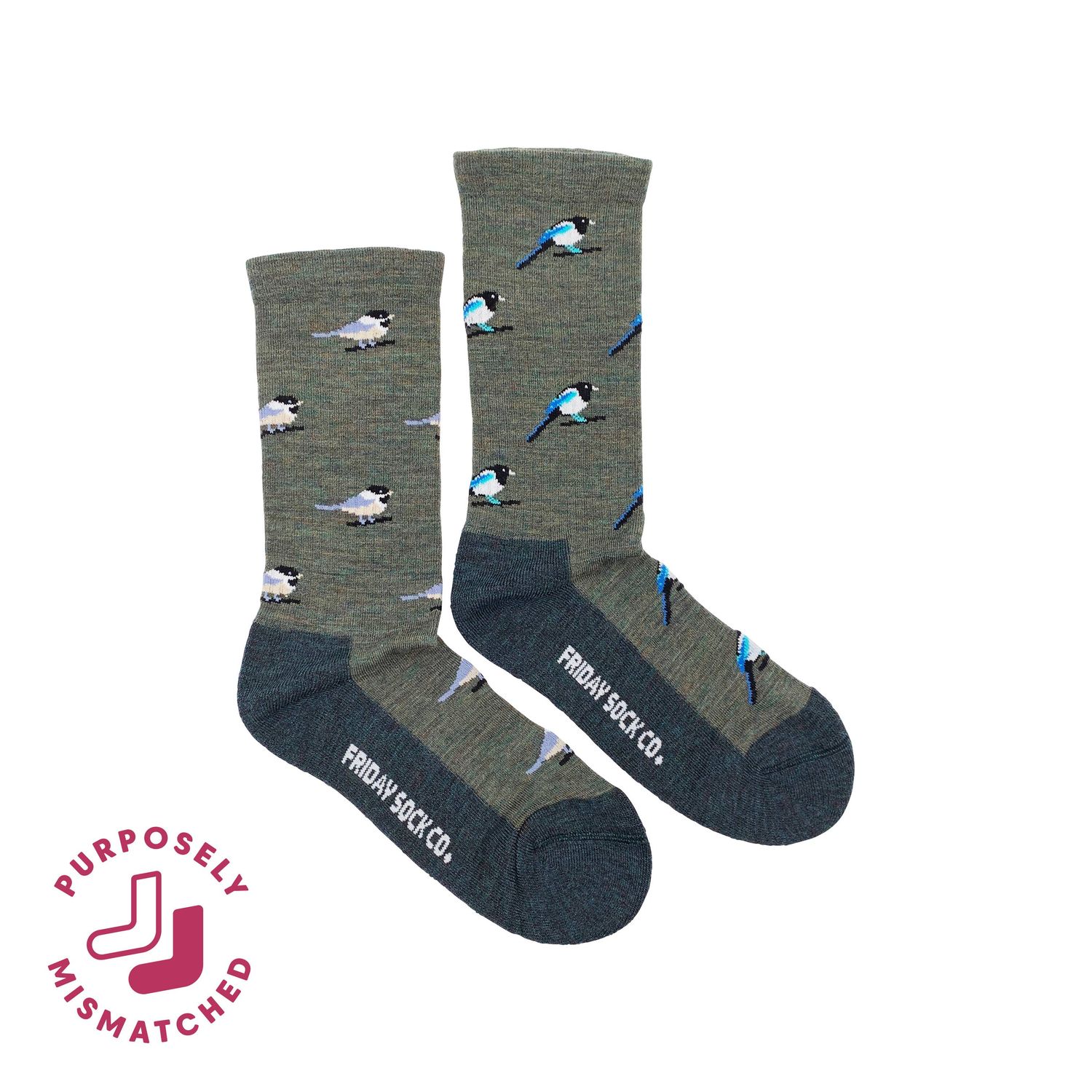 Women's Chickadee &amp; Magpie Merino Wool Socks