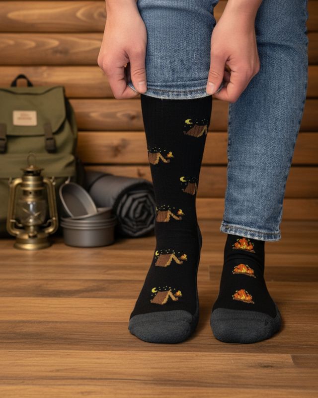 Women's Camping at Night Merino Wool Socks