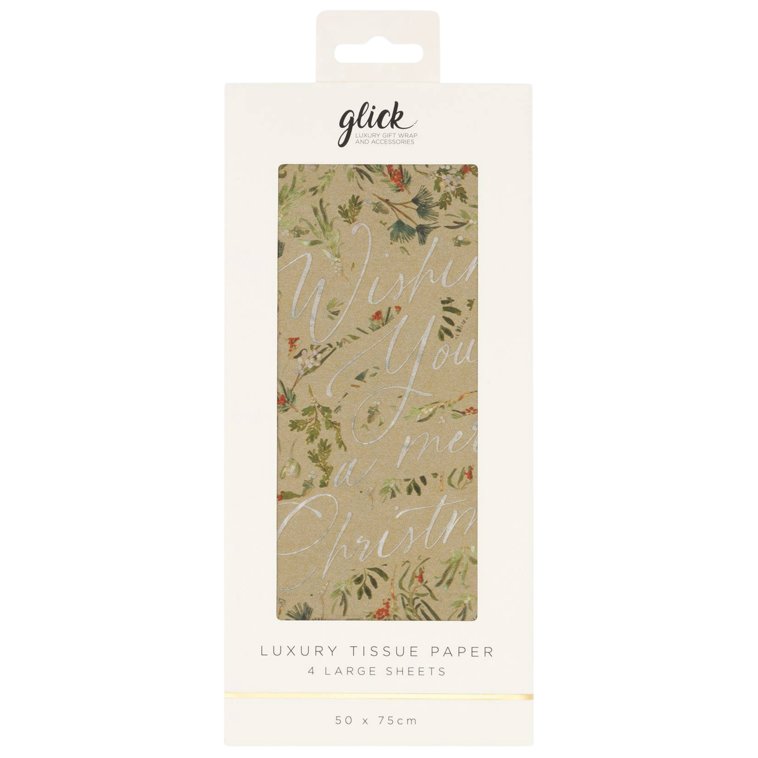 Evergreen Embrace Gold Luxury Tissue Paper