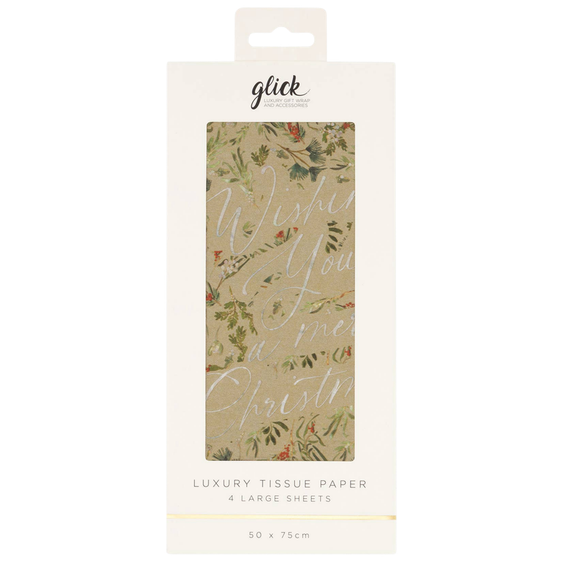 Evergreen Embrace Gold Luxury Tissue Paper