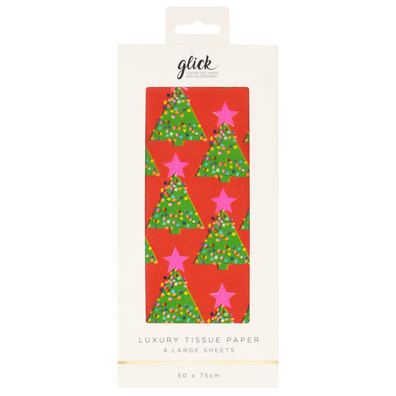 Emerald Tree Red Luxury Tissue Paper