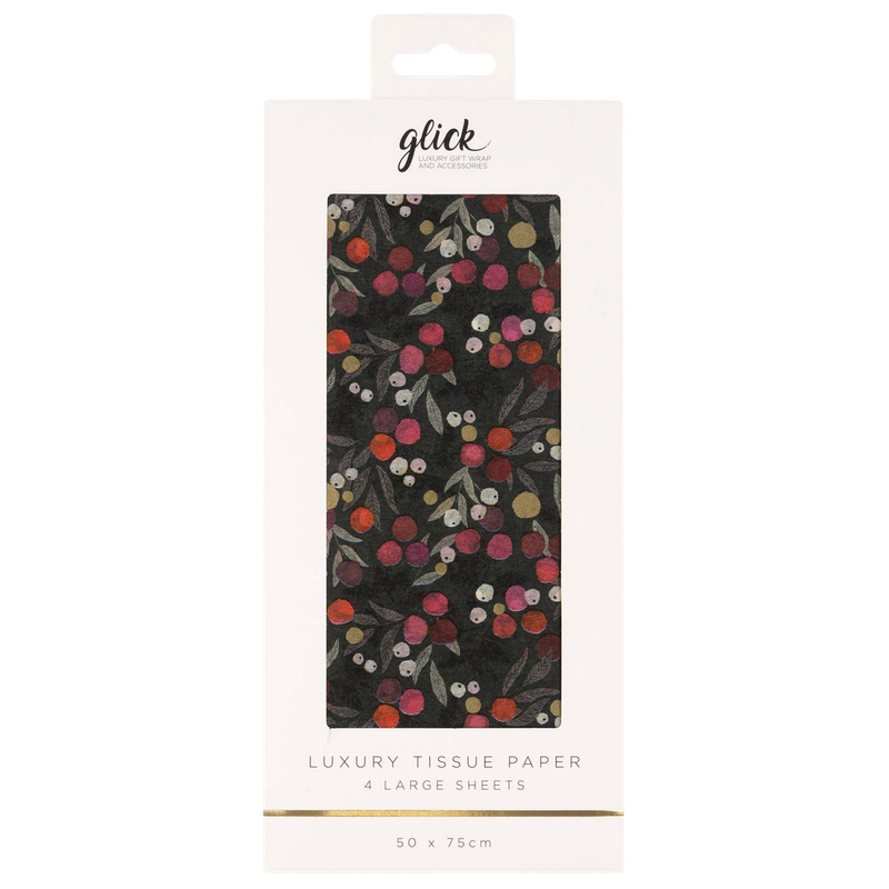 Berries Green Luxury Tissue Paper
