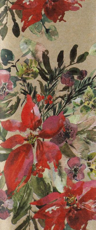 Plush Poinsettia Gold Luxury Tissue Paper