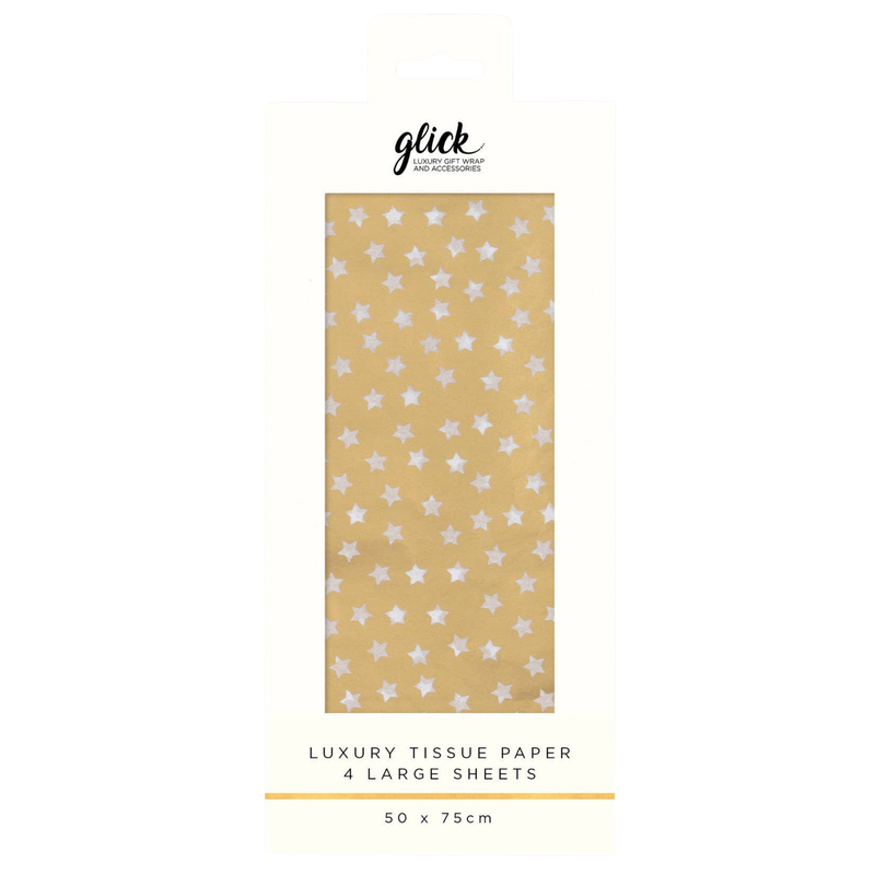 Metallic Gold Stars Luxury Tissue Paper