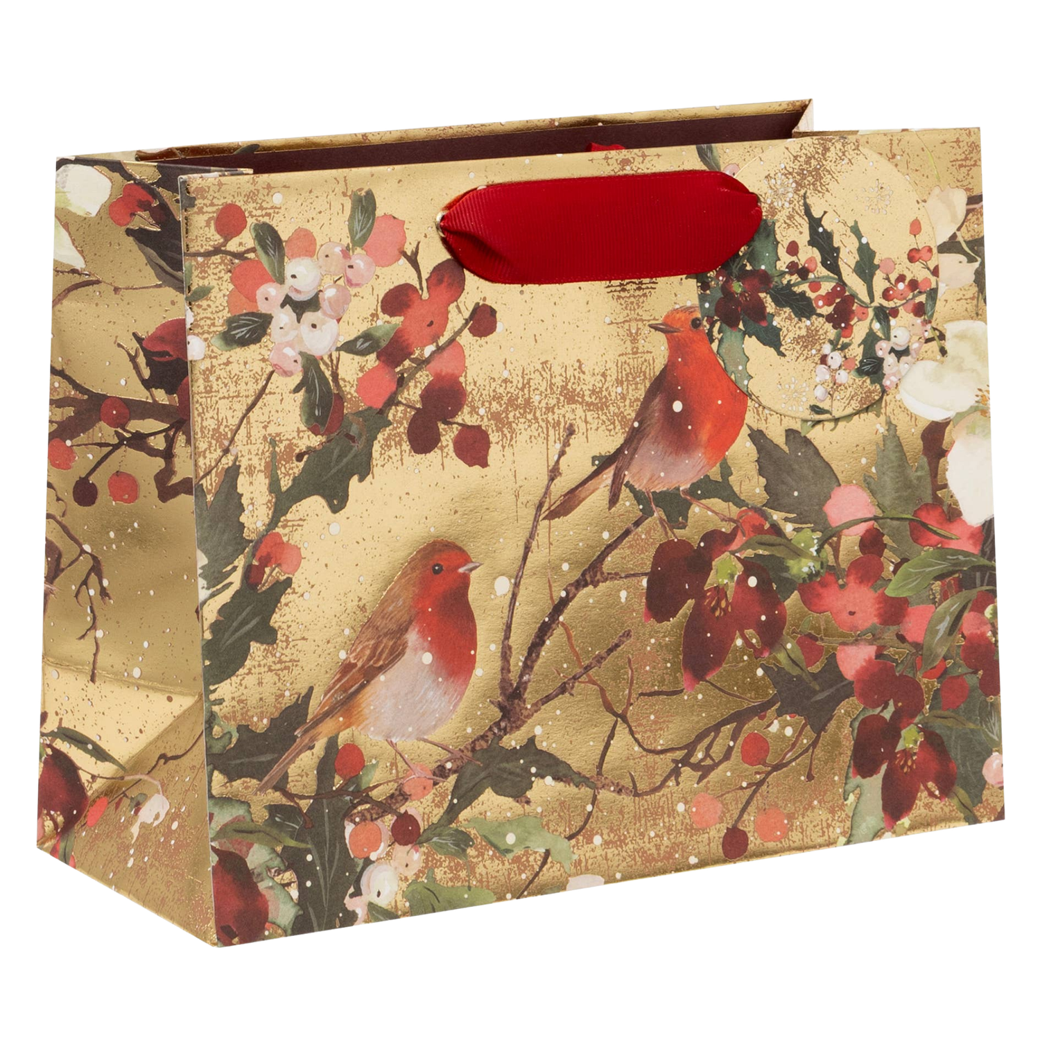 Gilded Robins Gift Bag Landscape Medium