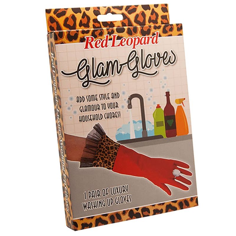 Red Leopard Washing Up Gloves