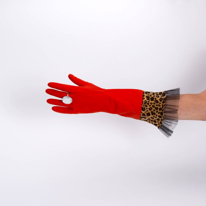 Red Leopard Washing Up Gloves