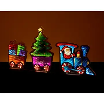27.5" Christmas Train Infinity Light