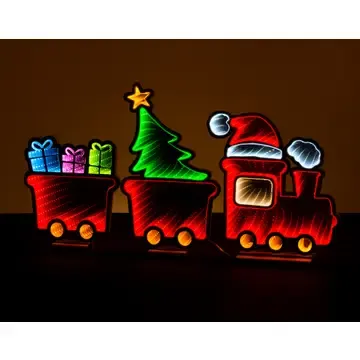 28" Christmas Train Infinity Light