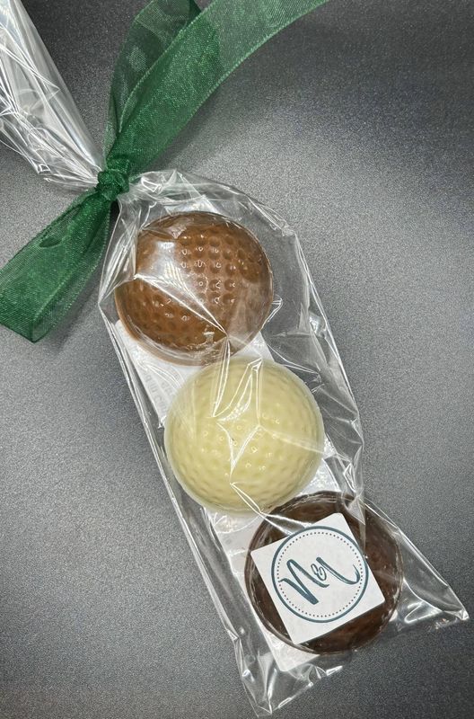 Norm &amp; Lenore Chocolate Golf Ball Trio