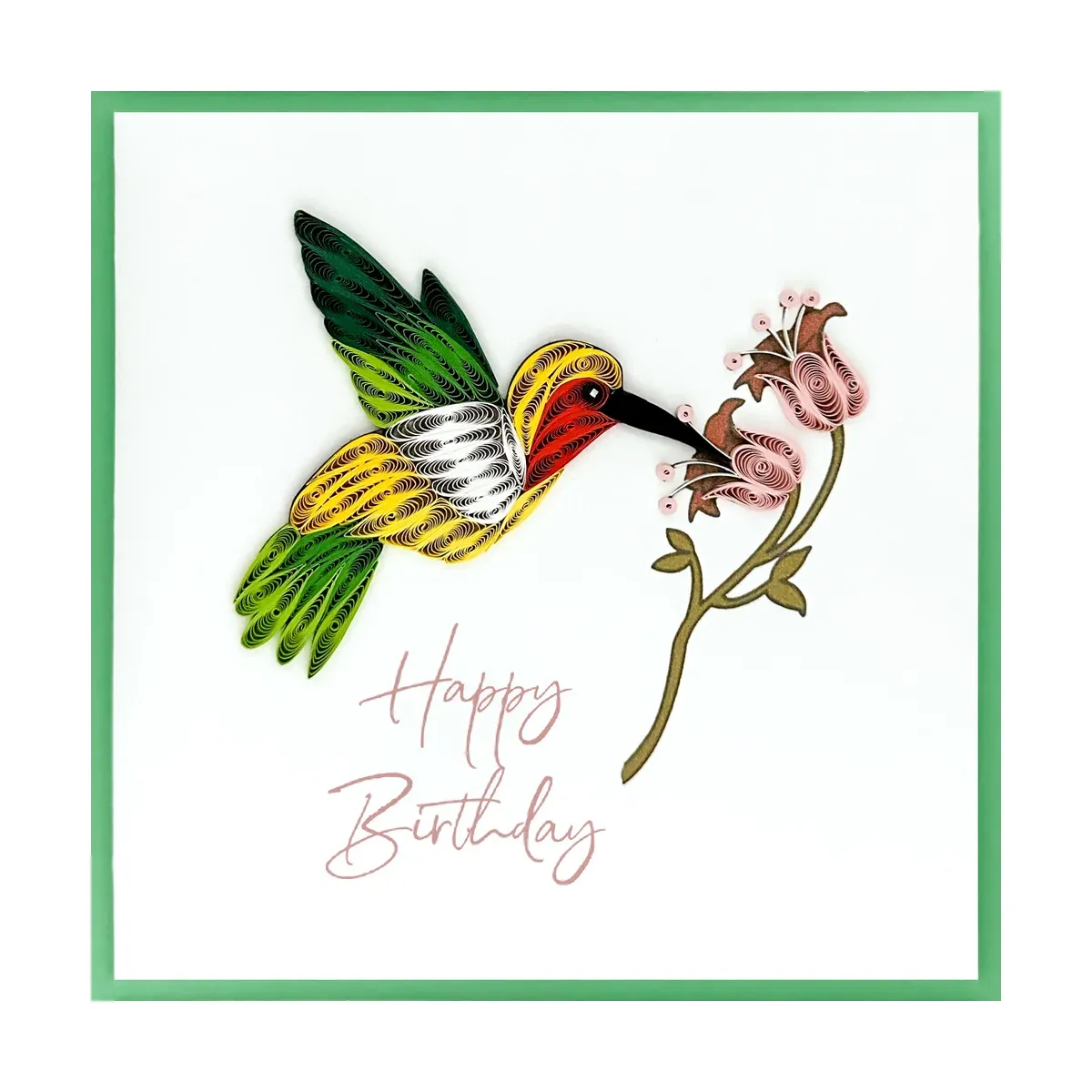 Hummingbird Quilled Birthday Card