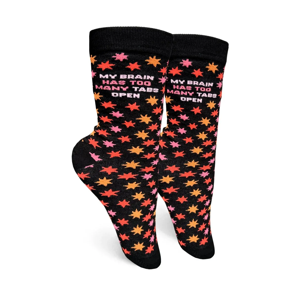 Womens Socks - My Brain Has Too Manny Tabs Open